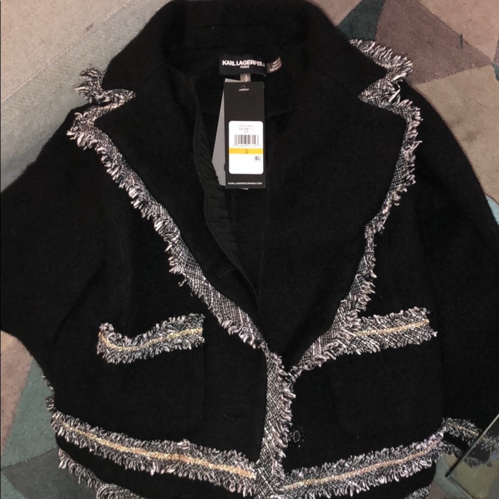 New with tags Karl Lagerfeld Tweed Black Blazer